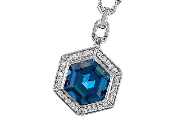E274-74868: NECK 3.40 LONDON BLUE TOPAZ 3.55 TGW (9MM LBT)
