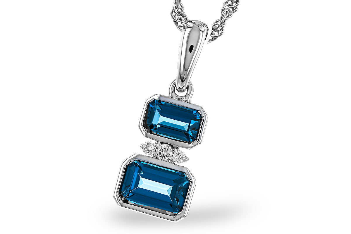 E274-74877: NECK .95 TW LONDON BLUE TOPAZ .98 TGW