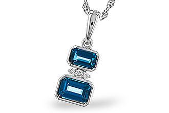 E274-74877: NECK .95 TW LONDON BLUE TOPAZ .98 TGW