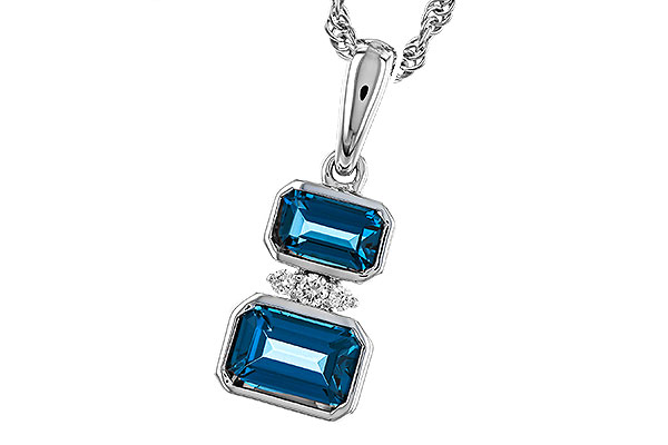 E274-74877: NECK .95 TW LONDON BLUE TOPAZ .98 TGW