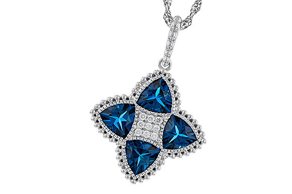 E274-77559: NECKLACE 2.79 LONDON BLUE TOPAZ 2.85 TGW