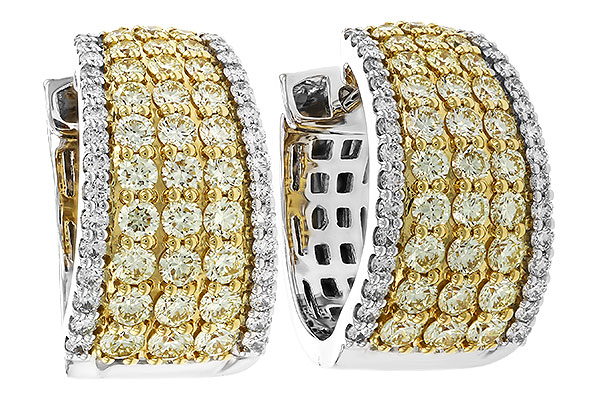 E274-77623: EARRINGS 1.52 YELLOW DIAS 1.96 TW