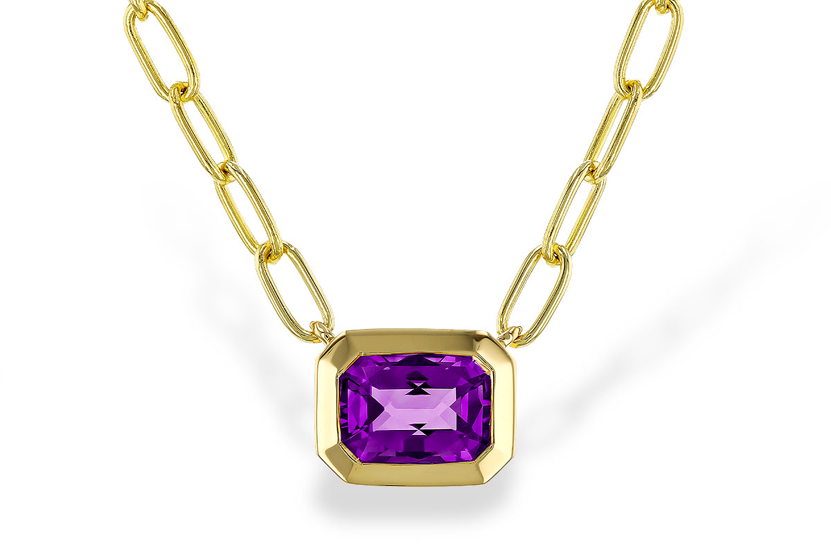 E274-78532: NECKLACE .82 AMETHYST (18")