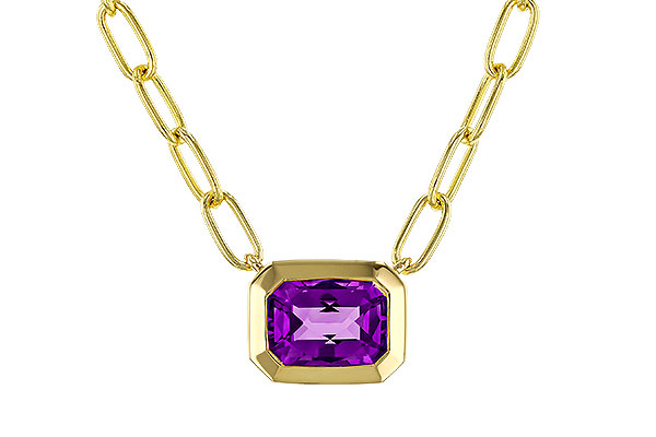 E274-78532: NECKLACE .82 AMETHYST (18")