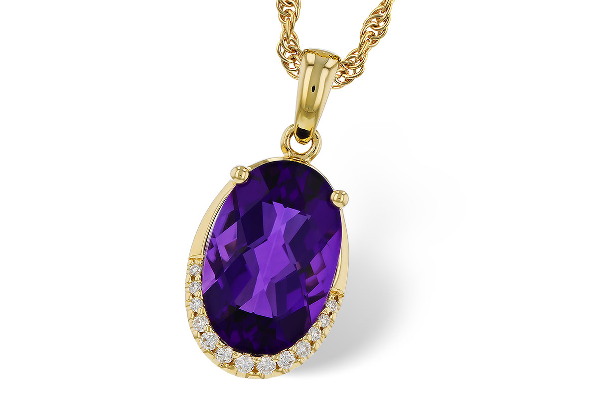 E274-81186: NECKLACE 2.70 AMETHYST 2.76 TGW (12x8MM OV)