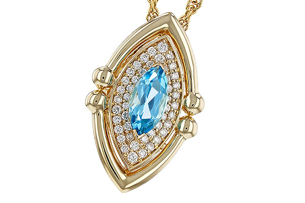 E274-81205: NECKLACE .54 BLUE TOPAZ .70 TGW (8x4MM BT)