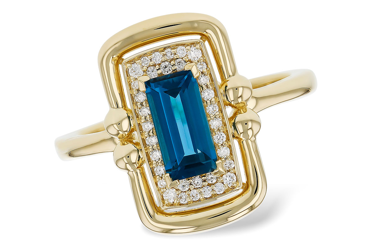 E275-63950: LDS RG .84 LONDON BLUE TOPAZ .96 TGW (8x4MM LBT)