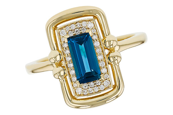 E275-63950: LDS RG .84 LONDON BLUE TOPAZ .96 TGW (8x4MM LBT)