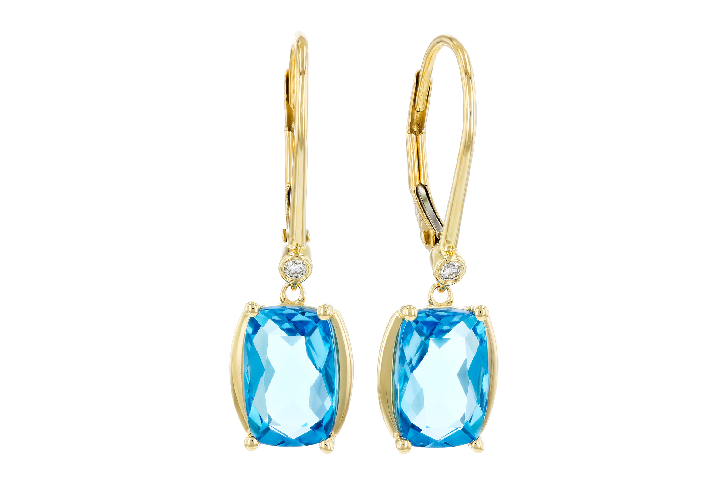 E275-65750: EARRINGS 3.82 TW BLUE TOPAZ 3.85 TGW (9x6MM BT)