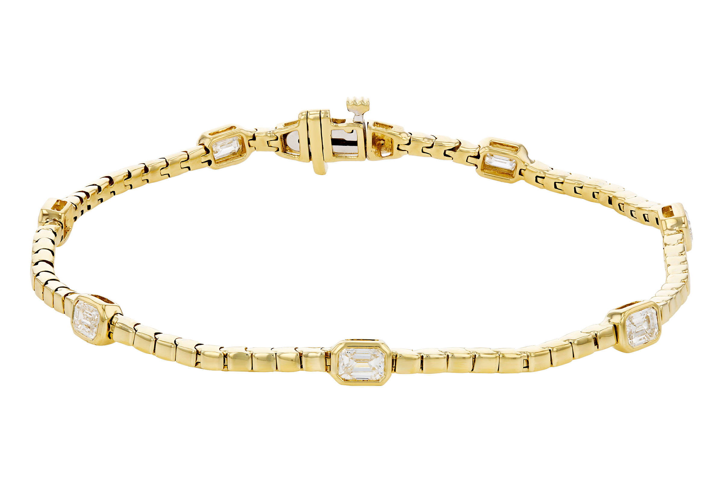 E275-65786: BRACELET 1.32 TW EMERALD CUT DIA (7")