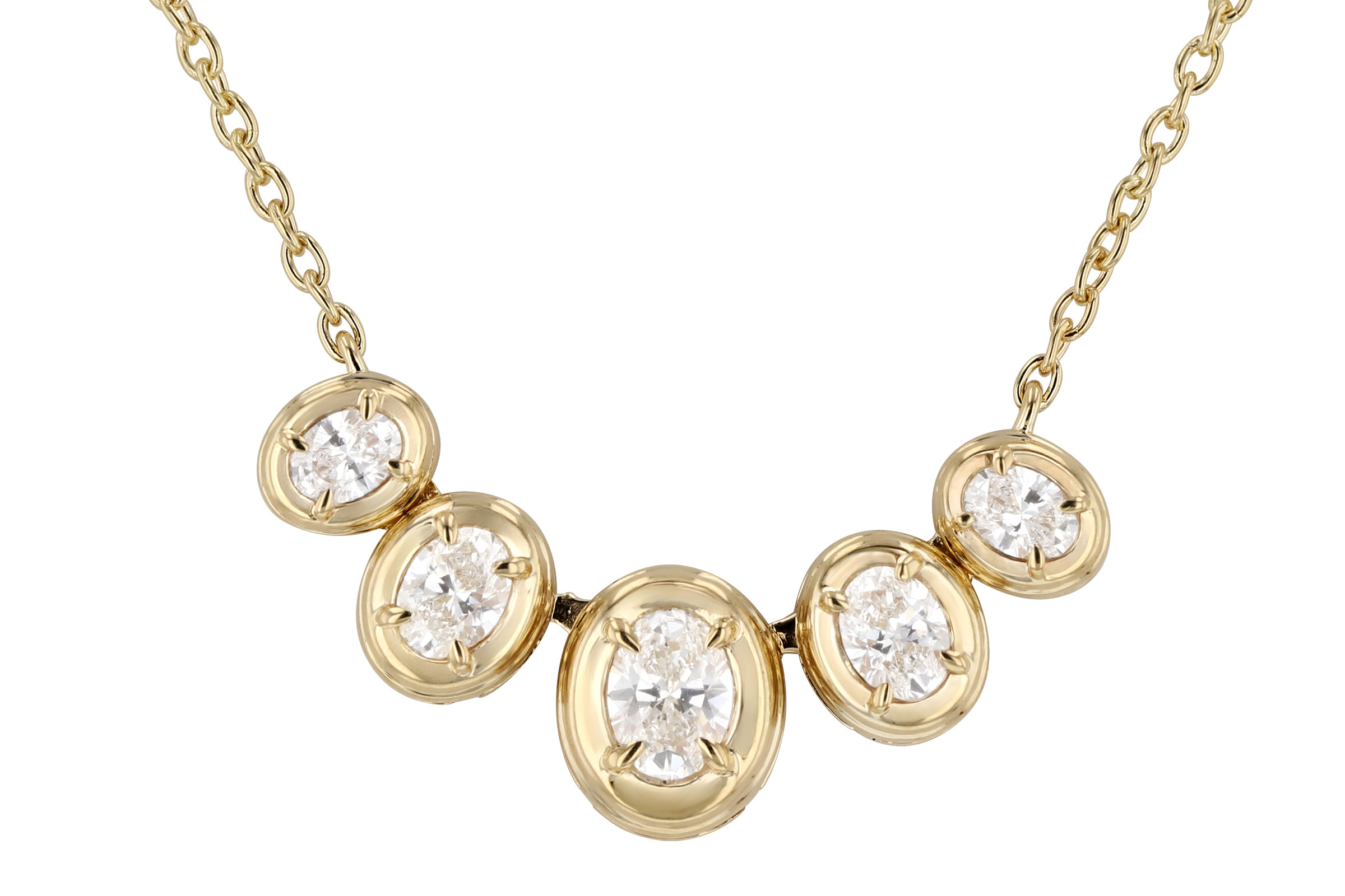 E275-65814: NECKLACE .85 TW OVAL CUT DIA (18")