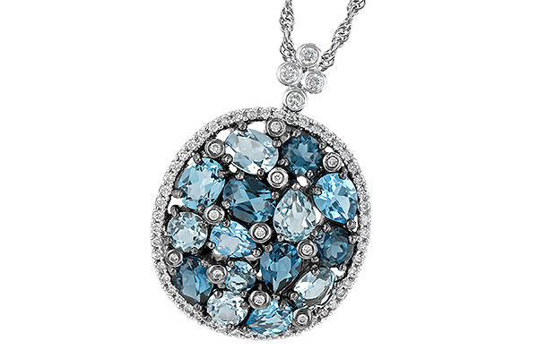 F187-49441: NECK 3.12 BLUE TOPAZ 3.41 TGW