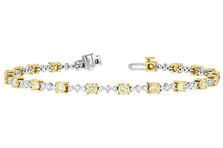 F188-42177: BRACELET 2.80 YELLOW DIA 4.01 TW