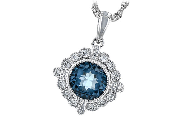 F189-30323: NECK .98 BLUE TOPAZ 1.10 TGW