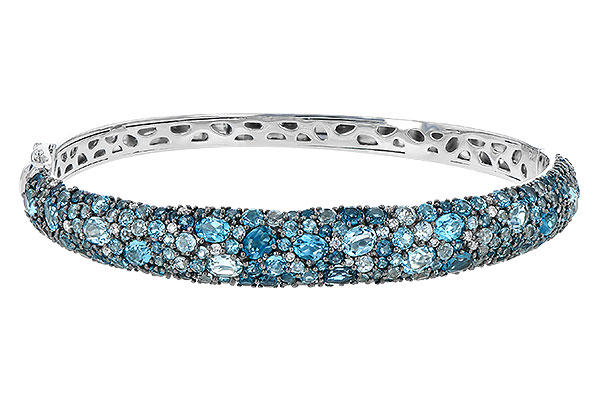 F190-21241: BANGLE 7.60 BLUE TOPAZ 7.85 TGW