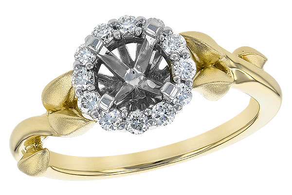 F190-26641: LDS SEMI DIA RG .25 TW (YG SHANK/WG HALO)