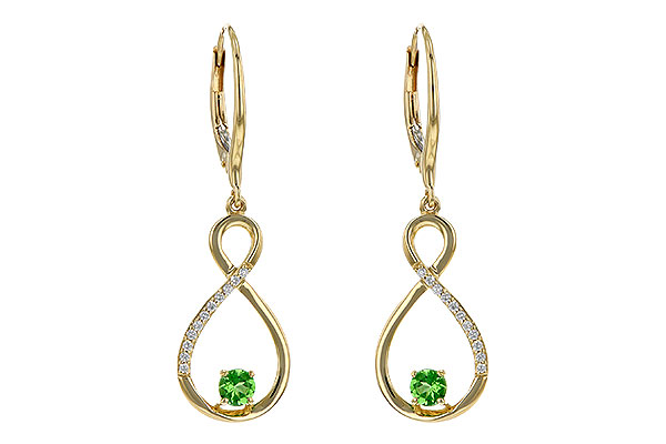 F272-91186: EARR .32 GREEN GARNET .40 TGW