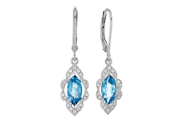 F272-98541: EARR 1.02 TW BLUE TOPAZ 1.17 TGW