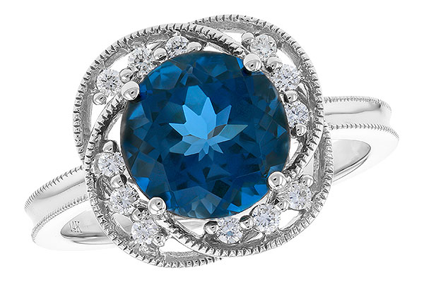 F273-84895: LDS RG 2.90 LONDON BLUE TOPAZ 3.05 TGW (9MM LBT)