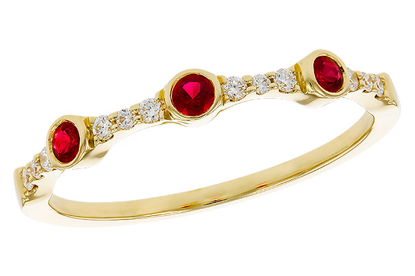 F274-75777: LDS WED RG .15 RUBY .24 TGW