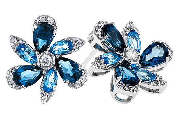 F274-76659: EARRINGS 3.37 BLUE TOPAZ 3.64 TGW