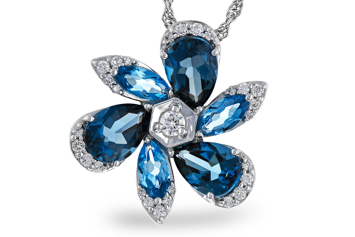 F274-76668: NECKLACE 3.03 BLUE TOPAZ 3.22 TGW
