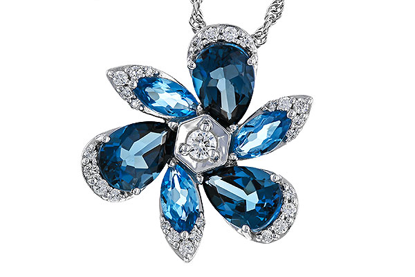 F274-76668: NECKLACE 3.03 BLUE TOPAZ 3.22 TGW