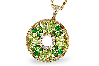F274-76677: NECKLACE 1.47 SEMI-PREC (PER & GR.GT) 1.52 TGW