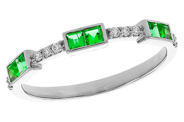 F274-77614: LDS WED RG .23 TW EMERALD .30 TGW