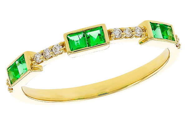 F274-77614: LDS WED RG .23 TW EMERALD .30 TGW