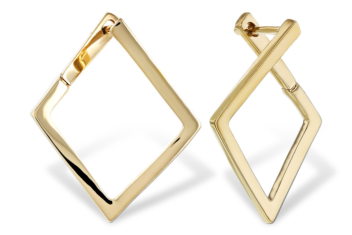 F274-78514: GOLD EARRINGS (23MM)