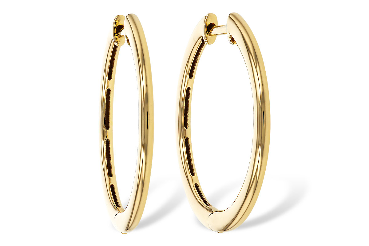 F274-80295: GOLD EARRINGS (24MM)