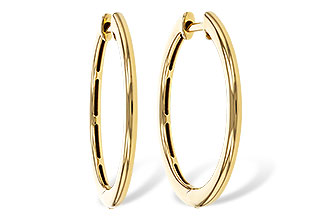 F274-80295: GOLD EARRINGS (24MM)