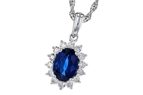 F274-80359: NECKLACE .85 SAPPHIRE 1.07 TGW (7x5MM SAPP)