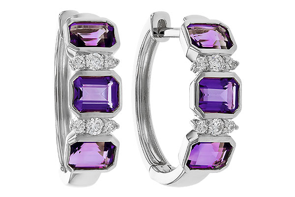 F274-81214: EARRING 1.05 TW AMETHYST 1.16 TGW