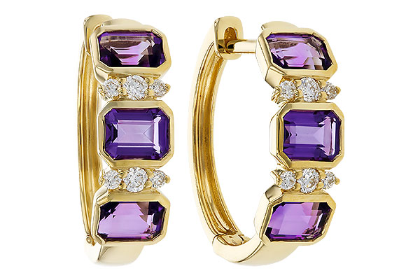 F274-81214: EARRING 1.05 TW AMETHYST 1.16 TGW