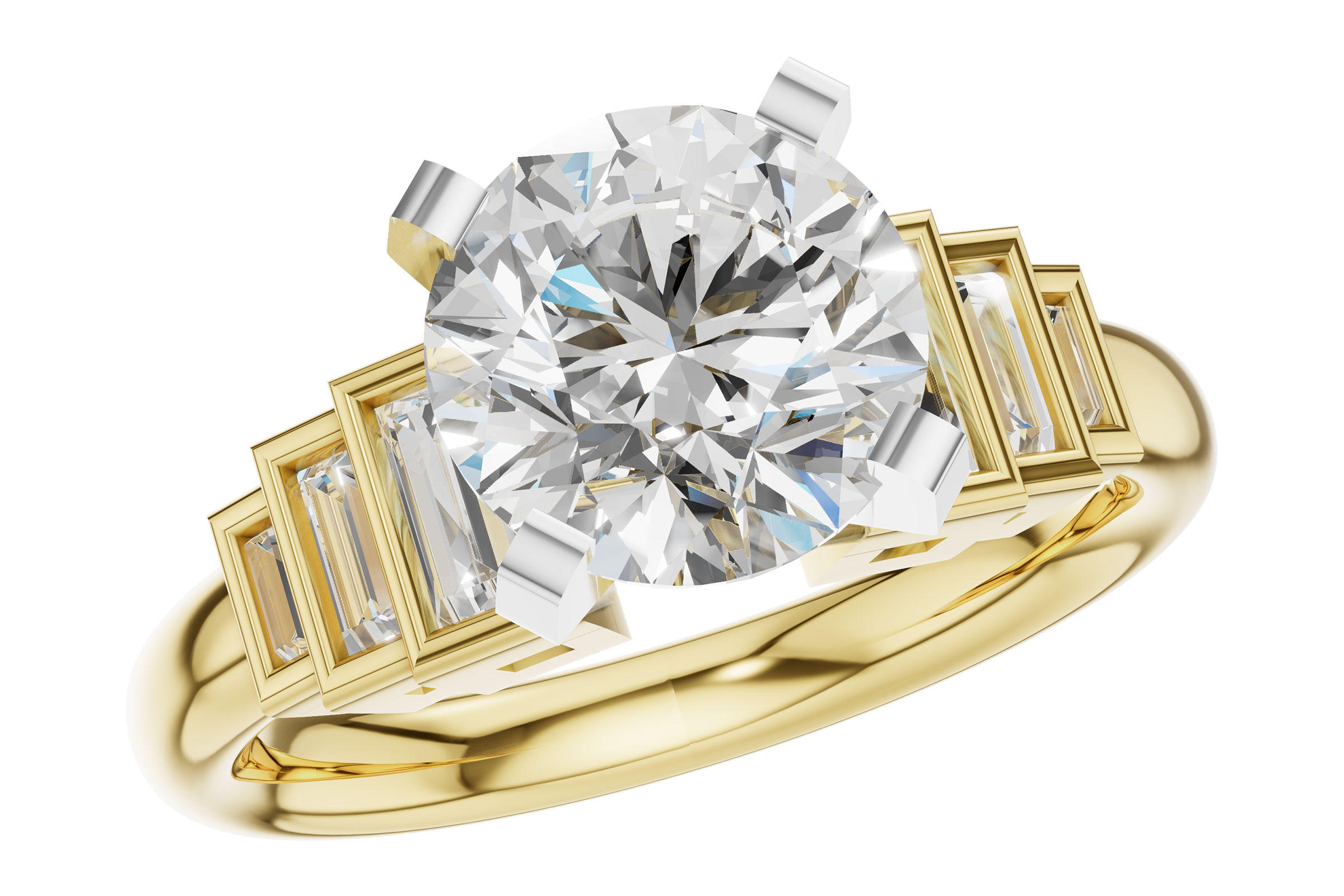 F275-64832: LDS SEMI DIA RG .26 TW BAGUETTES