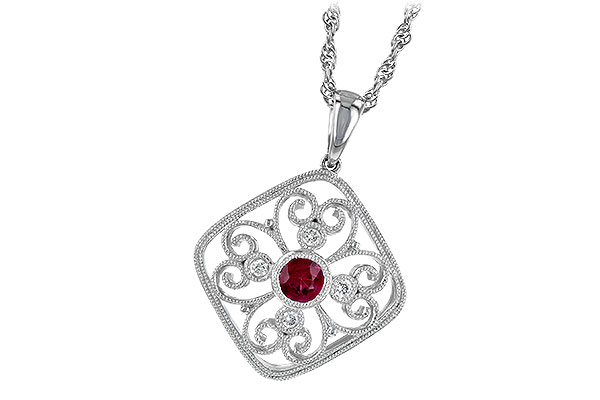 G186-56686: NECKLACE .28 RUBY .34 TGW