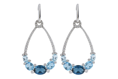 G188-39404: EARR 3.75 BLUE TOPAZ 4.17 TGW