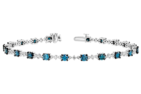 G188-42123: BRACELET 3.00 BLUE DIA 4.05 TW