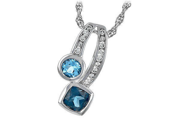 G189-35804: NECKLACE .91 TW BLUE TOPAZ 1.04 TGW