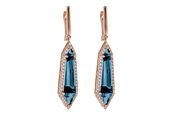 G190-21195: EARR 5.25 LONDON BLUE TOPAZ 5.67 TGW