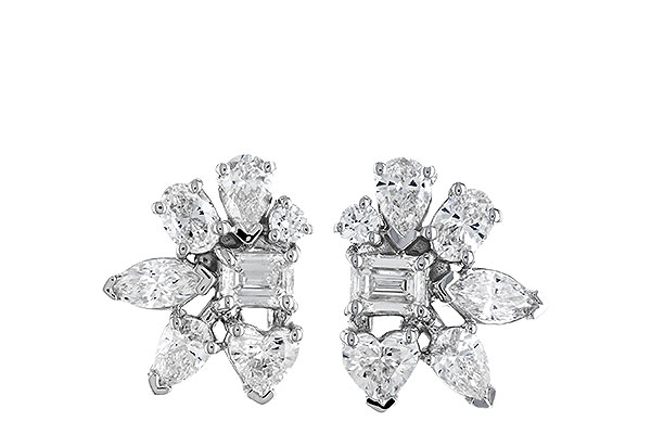 G273-88504: EARRINGS .90 TW FANCY CUT DIAS