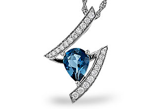 G274-73941: NECK 1.04 LONDON BLUE TOPAZ 1.23 TGW (8x6MM)
