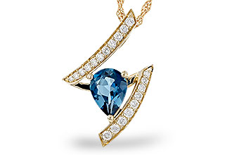 G274-73941: NECK 1.04 LONDON BLUE TOPAZ 1.23 TGW (8x6MM)