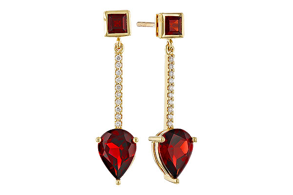G274-74832: EARRINGS 2.70 TW GARNET 2.77 TGW