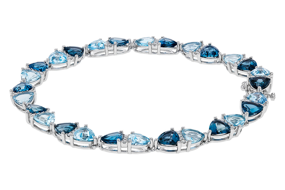 G274-74877: BRACELET 12.20 BLUE TOPAZ 12.50 TGW (7")