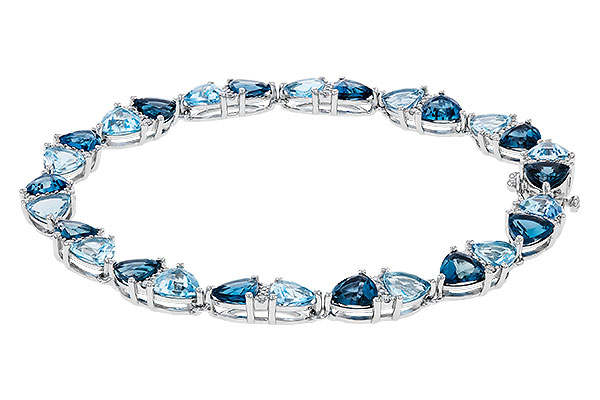G274-74877: BRACELET 12.20 BLUE TOPAZ 12.50 TGW (7")