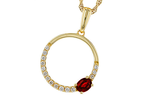 G274-75741: NECKLACE .26 RUBY .41 TGW