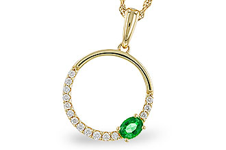 G274-75750: NECKLACE .19 EMERALD .34 TGW